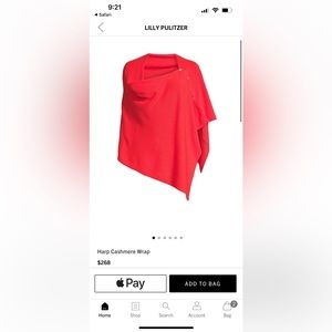 Lilly Pulitzer Harp Cashmere Wrap new with tags